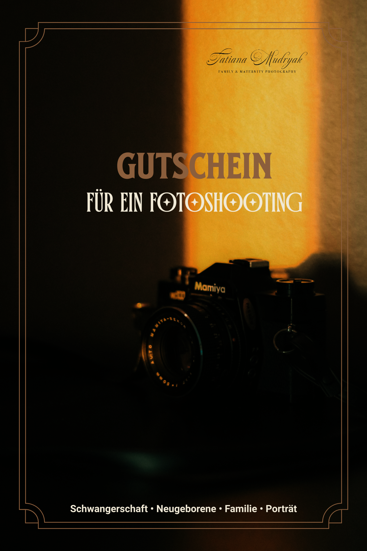 Photoshoot Gift Certificate | Retro Design | ENG/DE/RUS