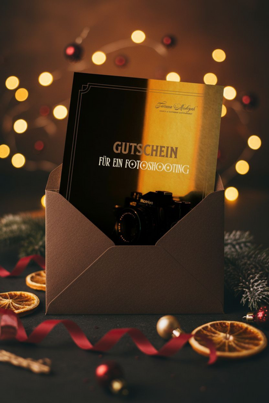 Photoshoot Gift Certificate | Retro Design | ENG/DE/RUS
