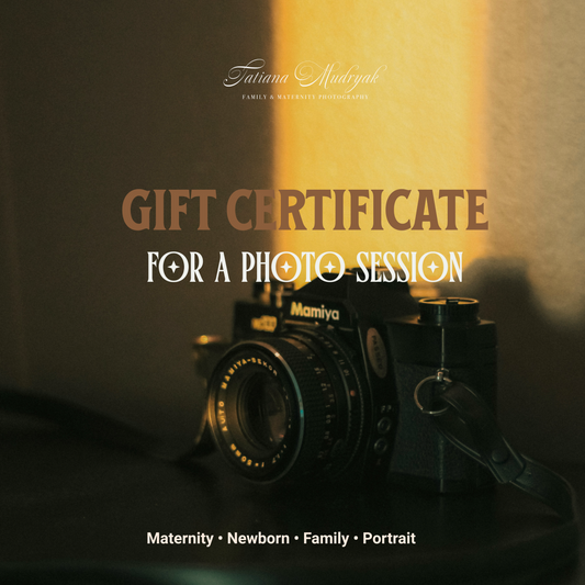 Photoshoot Gift Certificate | Retro Design | ENG/DE/RUS