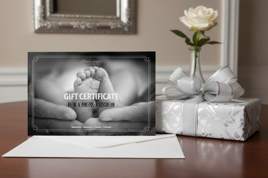 Photoshoot Gift Certificate | Newborn Design | ENG/DE/RUS